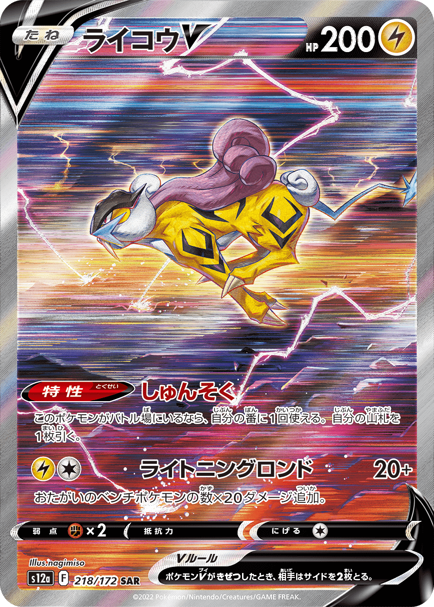 Raikou V Galarian Gallery Gold Metal Pokemon Card