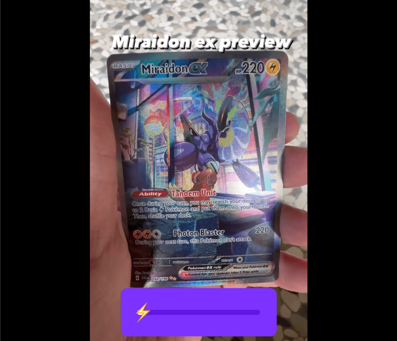  Miraidon EX - 244/198 - Full Art - Secret Rare